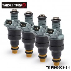 TANSKY - 4 pcs New High Performance Low Impedance 1600cc 160LB EV1 Top Fuel Injectors OEM:0280150846 TK-FI1600C846-4